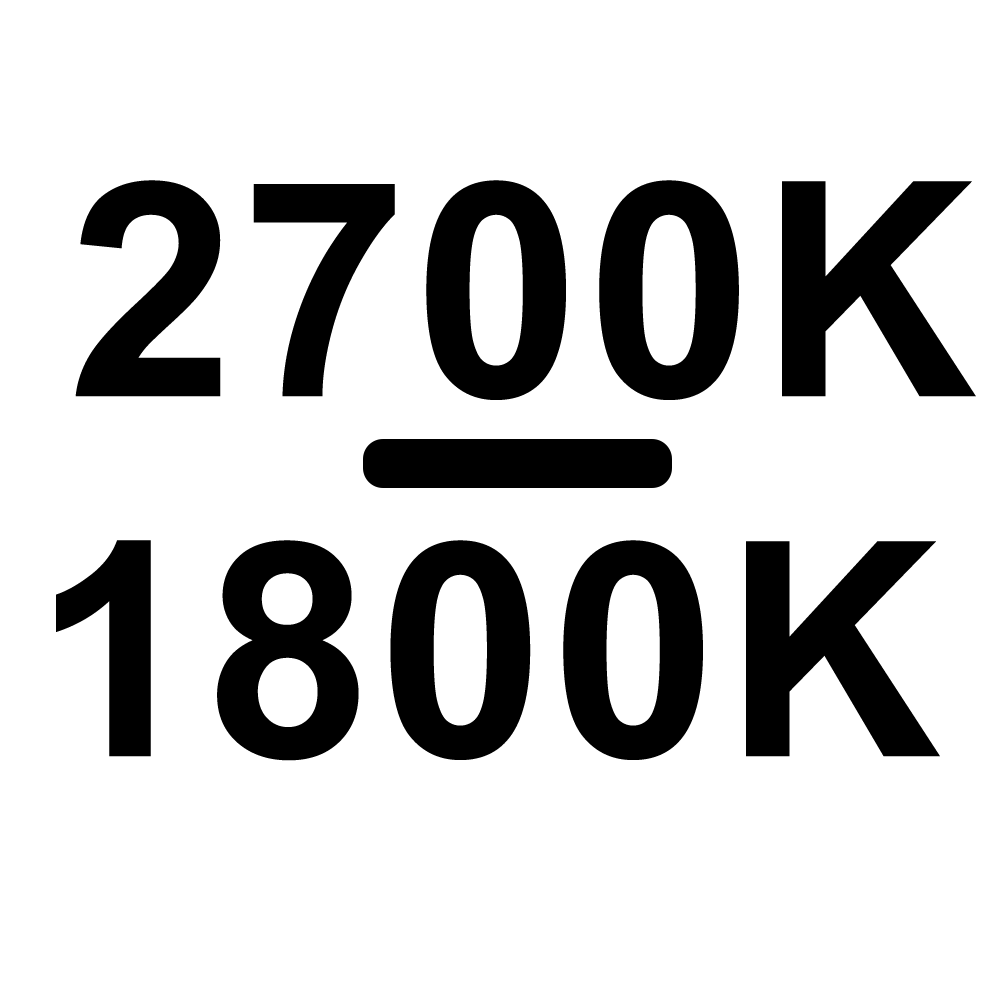 Color temperature 2700k-1800k